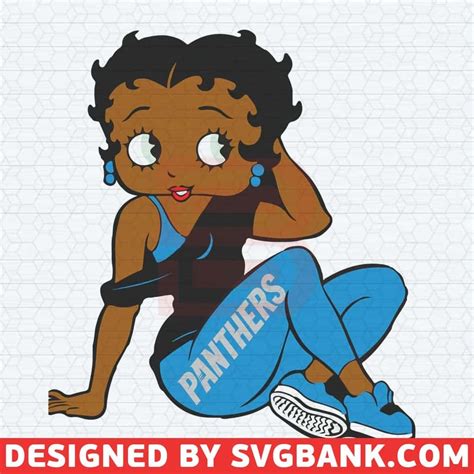 Betty Boop Carolina Panthers Gear Svg Digital Download