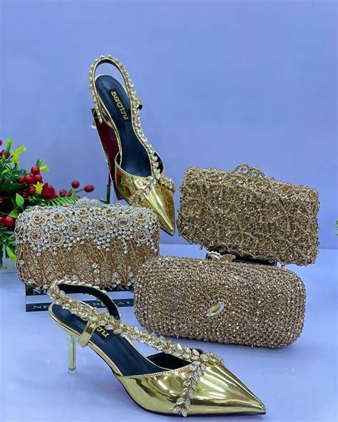 Champagne Gold Shoes And Clutch Purse For Any Occasion Aniemarket