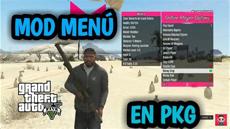 Nuevo Mod Menú en PKG para GTA V Sólo Modo Historia PS3 YouTube