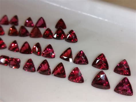 Calibrated Garnet Trillion Triangle Wholesale Lot