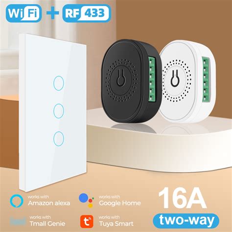 Tuya Wifi Interruptor De Parede Inteligente Rf Mhz Sem Neutralidade