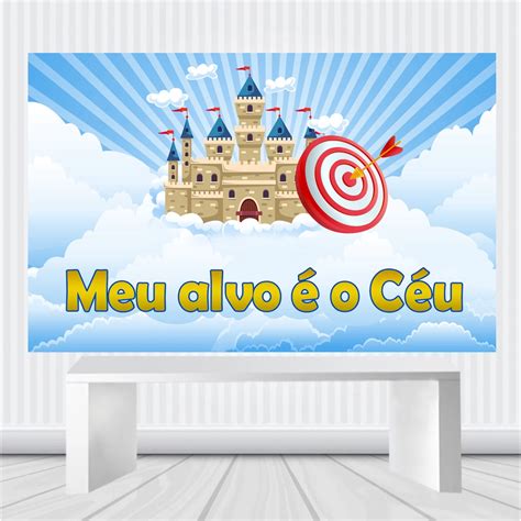 Painel Banner Lona Meu Alvo E O Ceu 2 0m X 1 40m Shopee Brasil