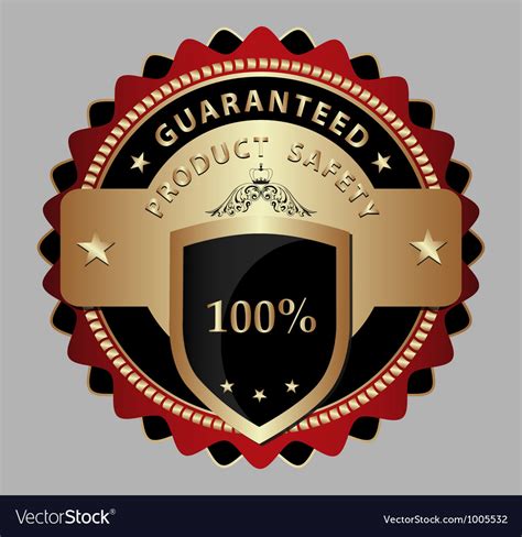 Safe Product Guarantee Label Royalty Free Vector Image