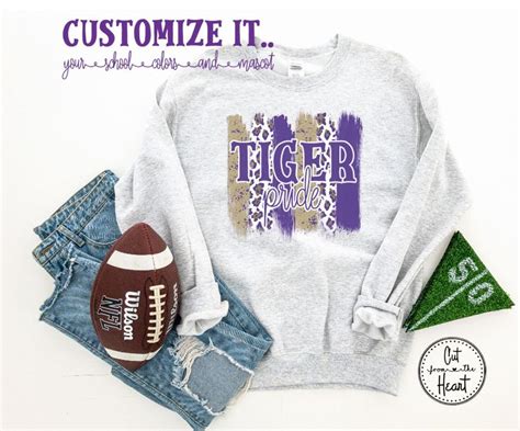 School Spirit Wear With Custom Text And Colors Leopard Spirit Wear