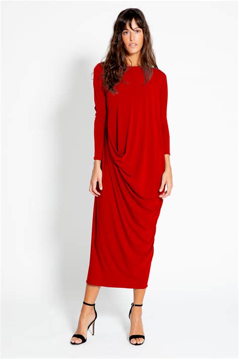 Vestido Rojo Boda Mahu Colour Nude
