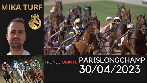 PRONO QUINTÉ DU JOUR MIKA TURF GRATUIT DIMANCHE 30 AVRIL 2023 R1 C4