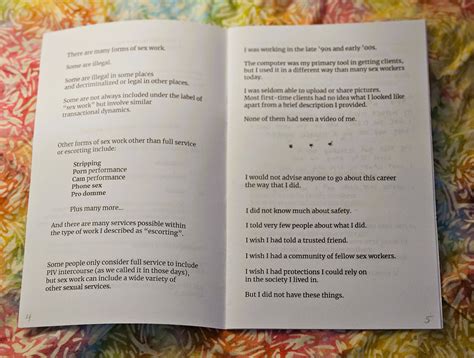 My Former Life As A Sex Worker Zine Etsy
