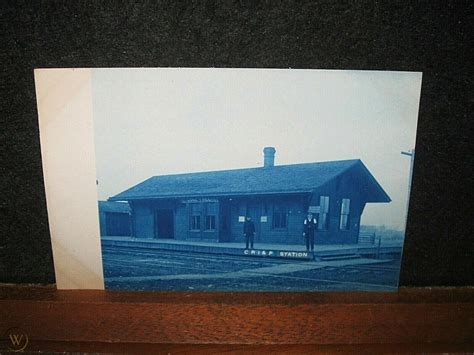 Antique 1910's Lone Tree Iowa C.R.I. & P Railroad Train Depot Station ...