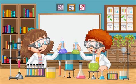 Classroom with children doing science experiment 3047873 Vector Art at Vecteezy