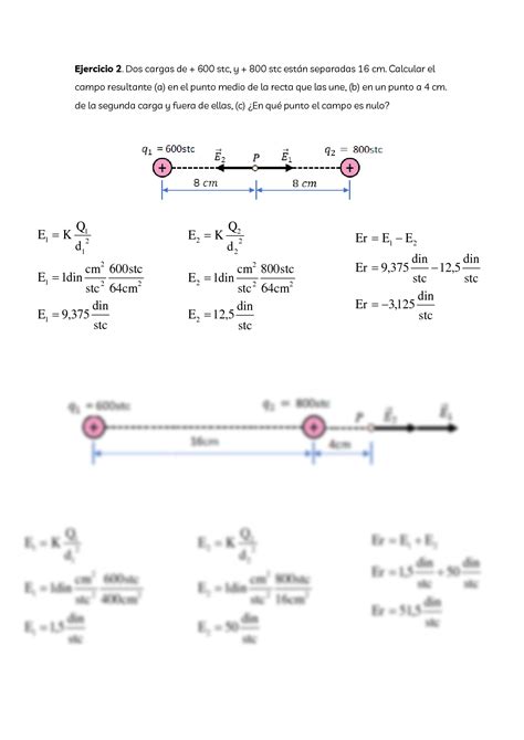 SOLUTION Ejercicios Sobre El Campo El Ctrico Studypool