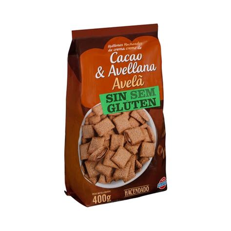 Cereales Rellenos De Crema De Cacao Y Avellana Sin Gluten Hacendado