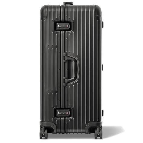 Original Trunk Plus Large Aluminum Suitcase Black RIMOWA