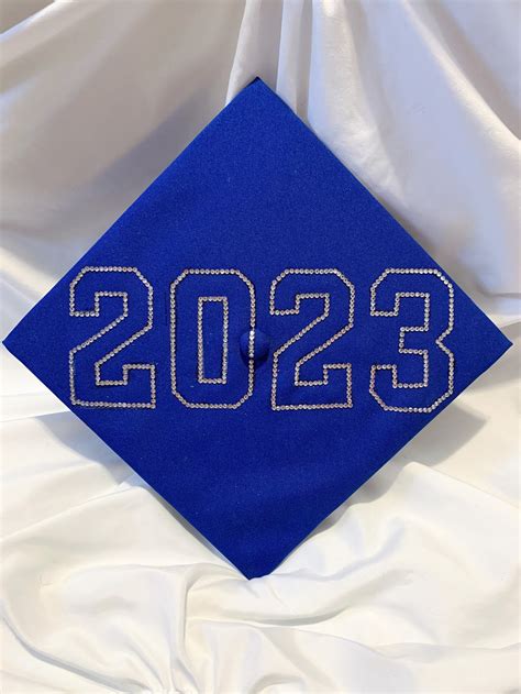 Custom 2023 Rhinestone Graduation Cap Etsy