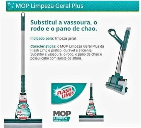 Mop Limpeza Geral Plus Flash Limp Rodo M Gico Sekito Mop Magazine