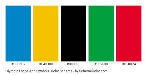 Olympic Logos And Symbols Color Scheme » Black » SchemeColor.com