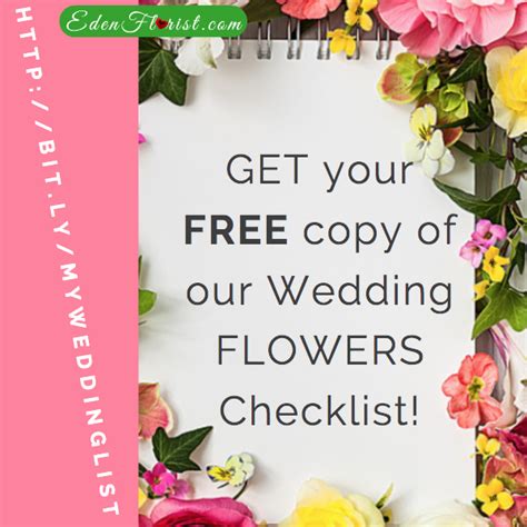 Free Printable Wedding Flower Checklist Best Flower Site