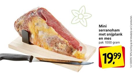 Mini Serranoham Met Snijplank En Mes Aanbieding Bij Jan Linders