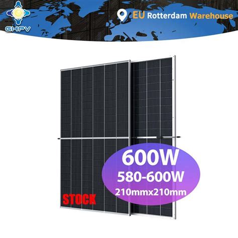 Ghpv Solar Panel 580W 585W 590W 595W 600W Dual Glass Bifacial Solar