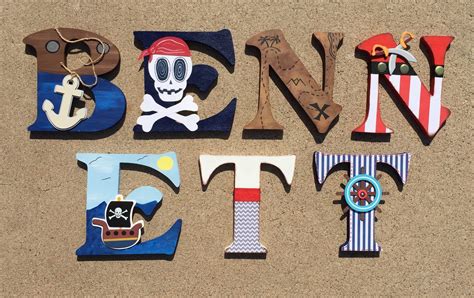 Pirate Wooden Letters Pirate Letters Custom By Kidmuralsbydanar