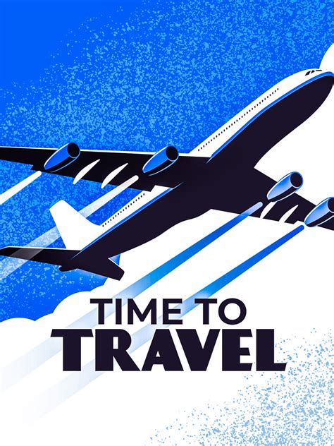 Wall Art Print | Time To Travel Airplane | UKposters