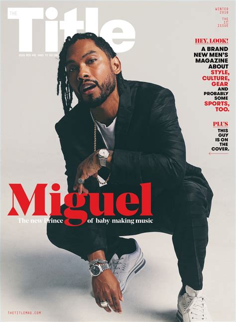 Miguel The Title Magazine 2017 Cover Photo Shoot