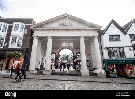 Guildford October 6th 2021 Gv Of Guildford Town Centre Stock Photo