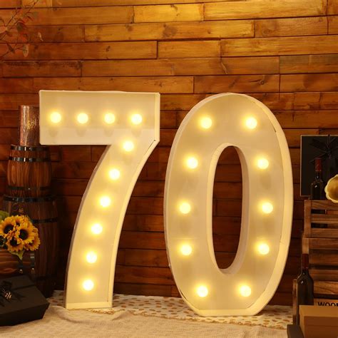 Retisee 4 Ft Lighted Marquee Numbers Giant Mosaic Numbers Frame Set