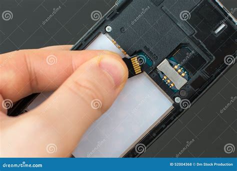 Male Hand Inserting Micro Sd Card Stock Photo Image Of Cellular