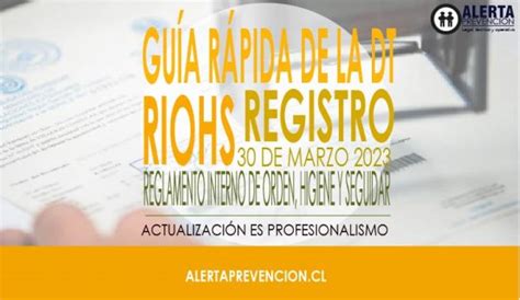 Gu A R Pida Registro De Riohs En La Dt Alerta De Prevenci N De Riesgos