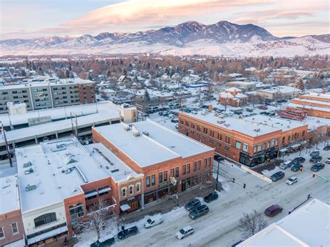 Aerial Of Downtown Bozeman A Few Nights Ago Rmontana