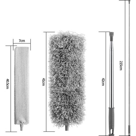 3 en 1 Plumeau Poussière Télescopique Plumeau en Microfibre Très Long