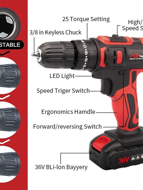 Jual Jld Bor Baterai V Cordless Impact Drill Mm Mesin Bor Baterai