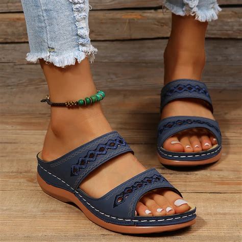 Sandalias Ortop Dicas Para Mujer Zapatos De Punta Abierta Tacones Bajos