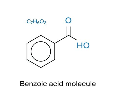 Benzoic Acid Molecule Structural Formula Vector Illustration 27139615