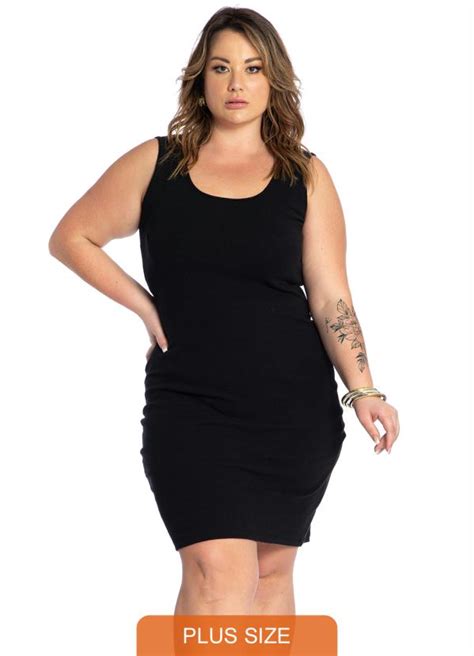 Vestido Plus Size Vera Preto Miss Masy Plus