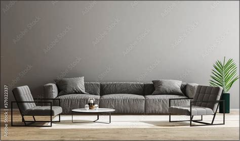 Grey Modern Minimalist Living Room Living Room Home Decorating