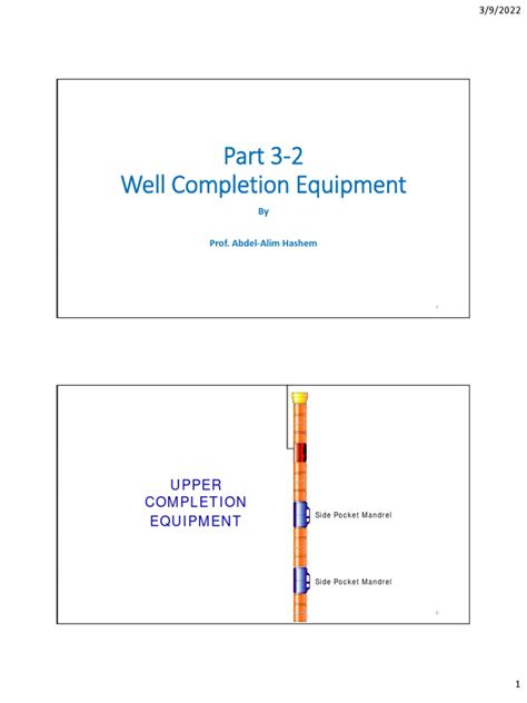 Part 3-2 Well Completion Equipment | PDF | Pipe (Fluid Conveyance) | Valve