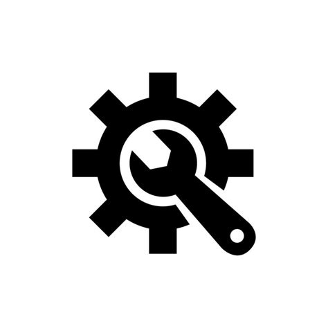 Wrench And Gear Cogwheel Icon Vector Illustration Vector Art