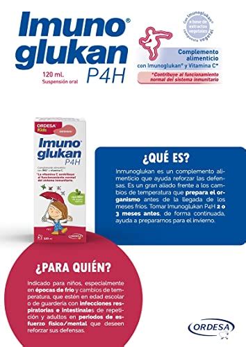 Imunoglukan P4H Jarabe 120ml Complemento Alimenticio Con Vitamina C