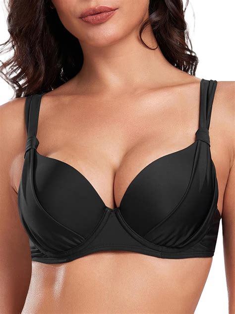 Amazon Ocean Blues Women S Underwire Bikini Tops Retro Push Up Bathing Suit Top Clothing