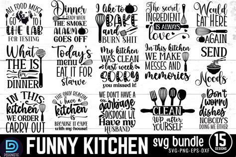 Funny Kitchen Svg Bundle Graphic By Designs Dark · Creative Fabrica