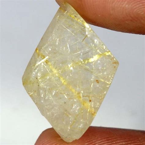 100 Natural Rutile Quartz Druzy Fancy Cabochon Gemstones 13 65Cts 15x