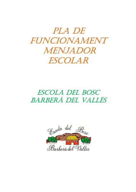 PDF PLA FUNCIONAMENT Menjador Escolar XTEC Centre