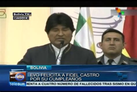 Evo Morales envía felicitaciones a Fidel Castro por su cumpleaños 88