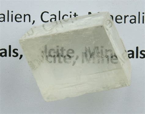 Calcite Birefringence Topgeo