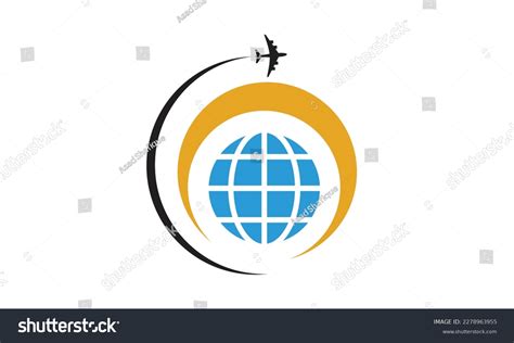 Aircraft Airplane Airline Logo Label Journey Stock Vector Royalty Free