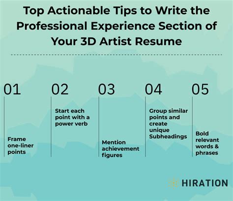 3D Artist Resume 2022 Guide With 10 3D Artist Resume Examples