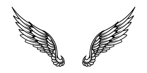 Vector Angel Wings Tattoo Design 24634056 Vector Art At Vecteezy