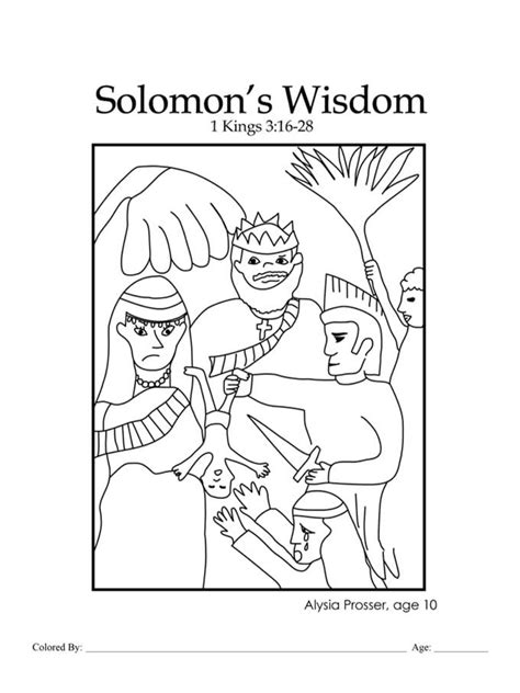 King Solomon Asks For Wisdom Coloring Page Sketch Coloring Page | Porn ...