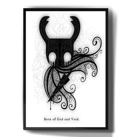 Quadro Decorativo Emoldurado Gamer Hollow Knight Personagem Para Sala